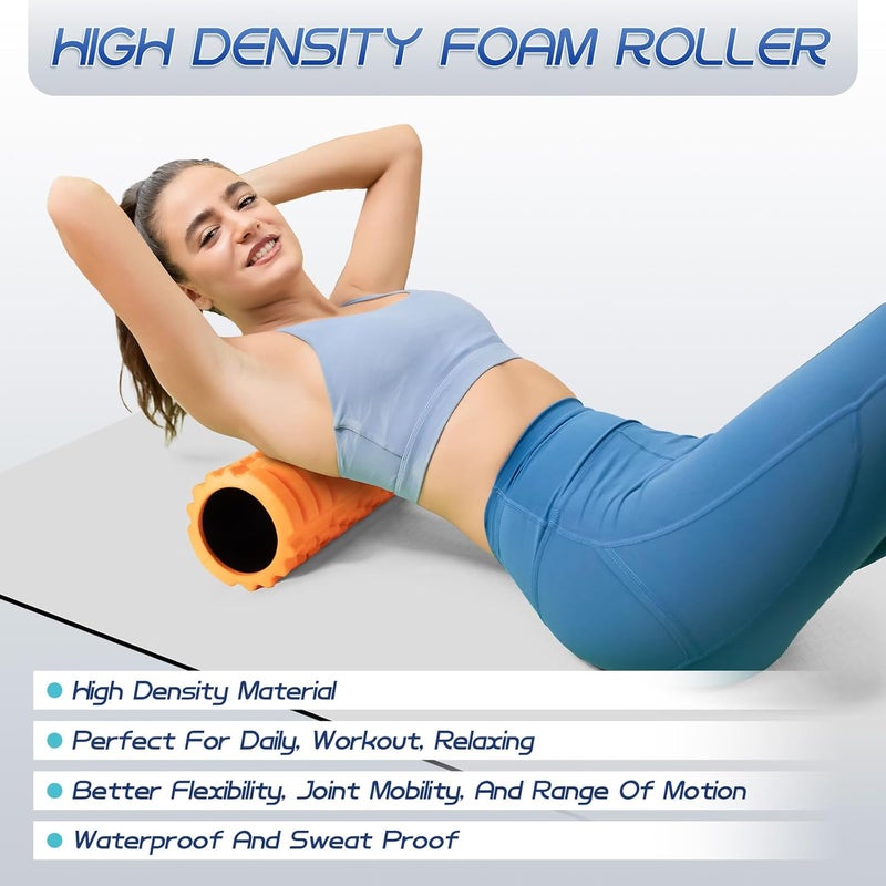 Krightlink Foam Roller High Density 18" Foam Roller for Deep Tissue Muscle Massage, Trigger Point Fitness Exercise Massage Roller Self-Myofascial Back Roller Release for Whole Body - Image 3
